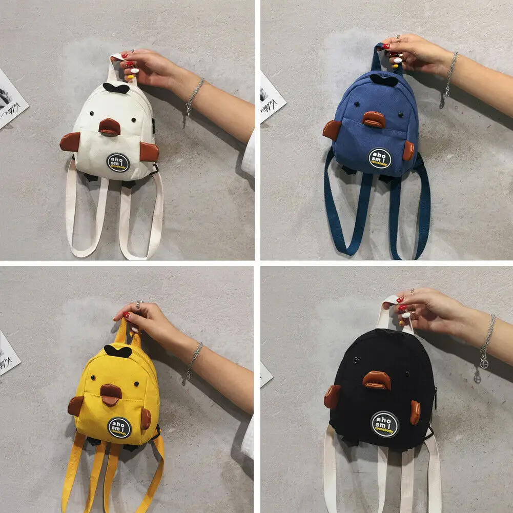 

2019 Baby Accessories Fashion Women School Bag Girl Cute Duck Backpack Travel Rucksack School Shoulder Bags New Kids Gifts