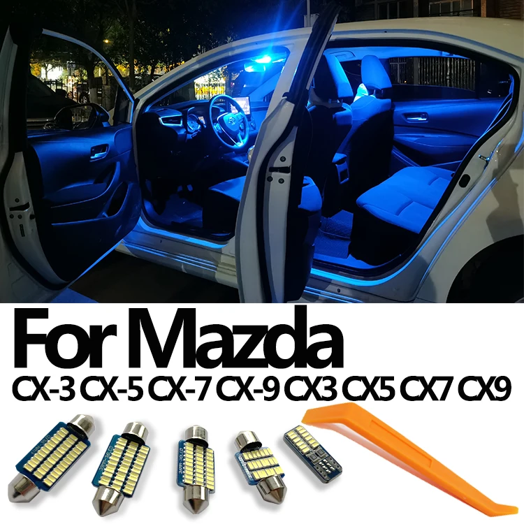 

Canbus для Mazda CX-3 CX-5 CX-7 CX-9 CX3 CX5 CX7 CX9 автомобиля светодиодный внутренний Купол Карта светильник номерного знака светильник аксессуары