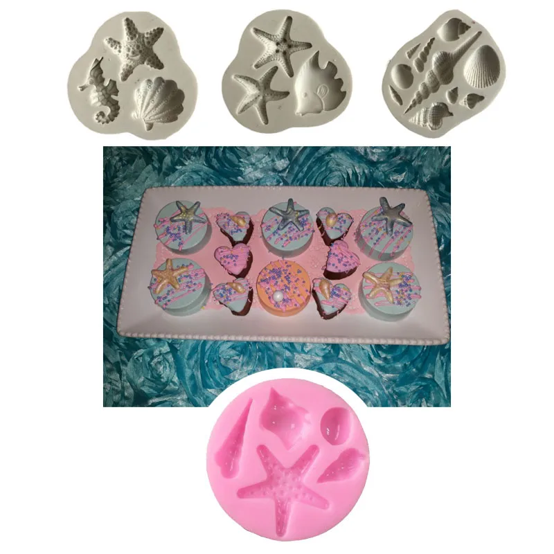 Силиконовая форма морской раковины свадебное украшение помадка для украшения