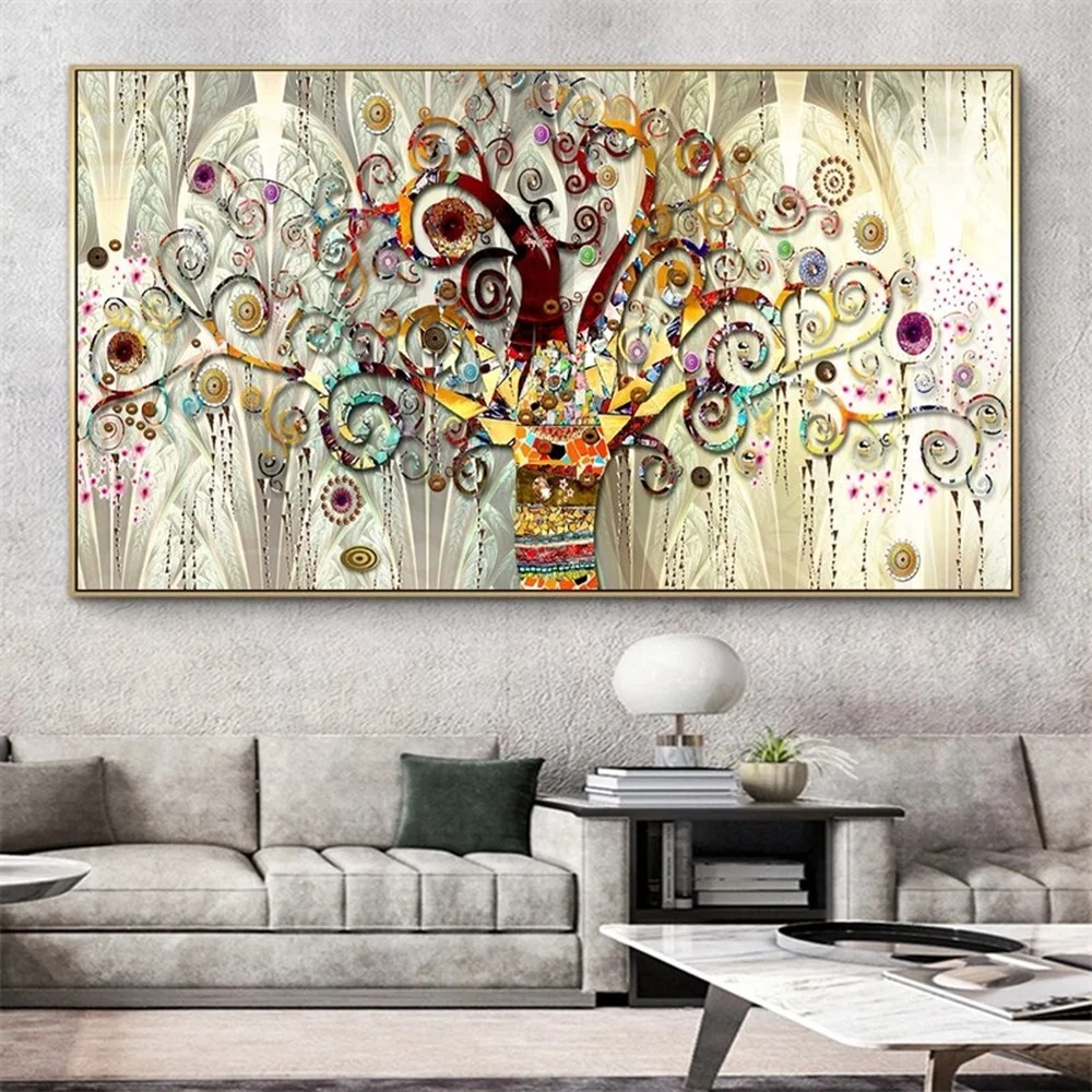 

Famous Paintings Modern Room Decoration Paintings Abstract Tree of Life Canvas Wall Art Scandinavian Posters and Prints