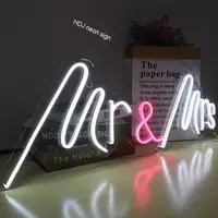 Mr & Mrs Custom LED Neon Sign Wall Decor For Hotel Room Bar Cafe  Wedding Party Art Design Background Neon Light