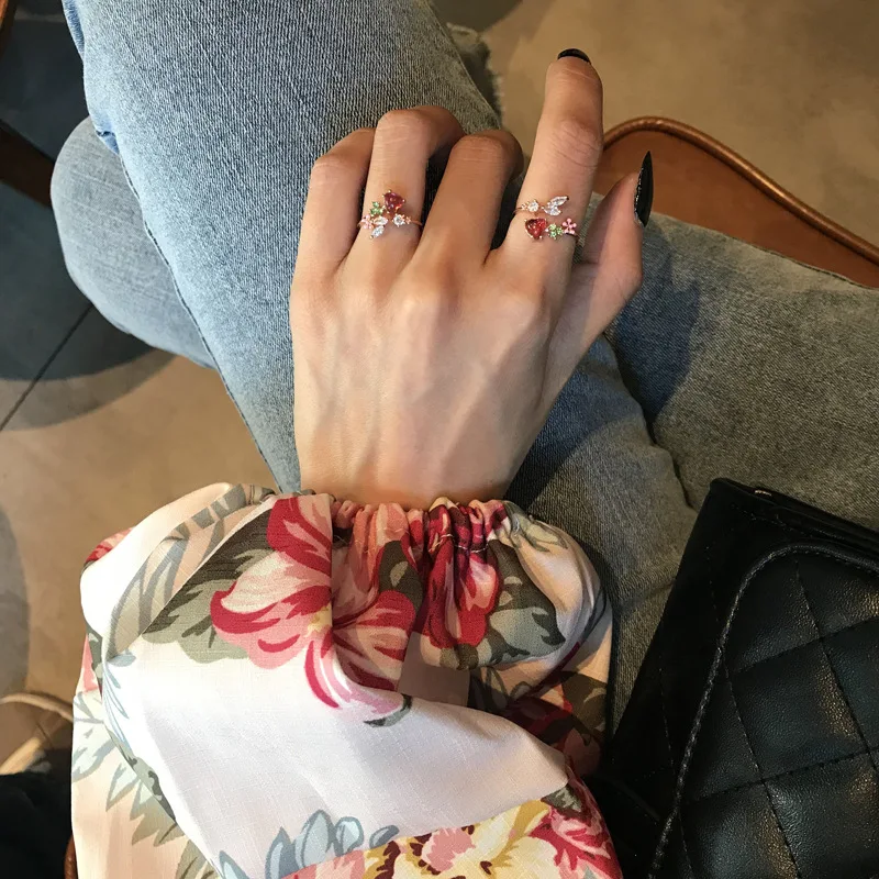 Кольцо в виде сердца из смолы с розовым и золотым покрытием|Кольца| |