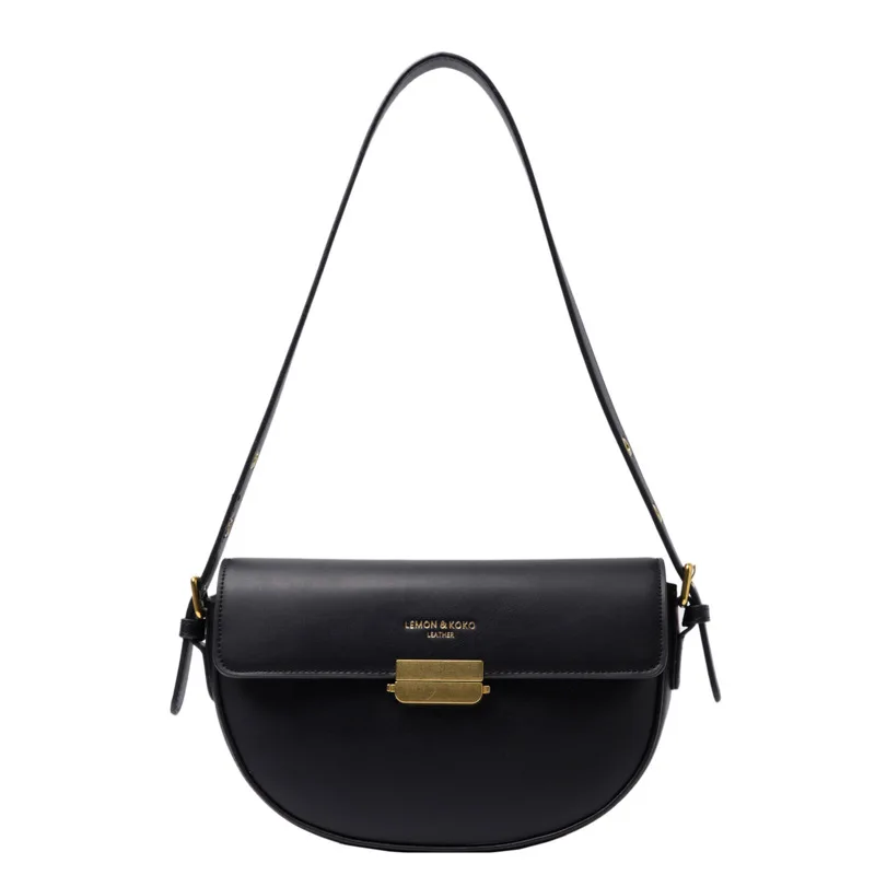 

Handbags Luxury Shoulder Bag 2021 New Trend Fashion PU Female Bag Semi-circle Bag Simple Single Shoulder Small Square Bag