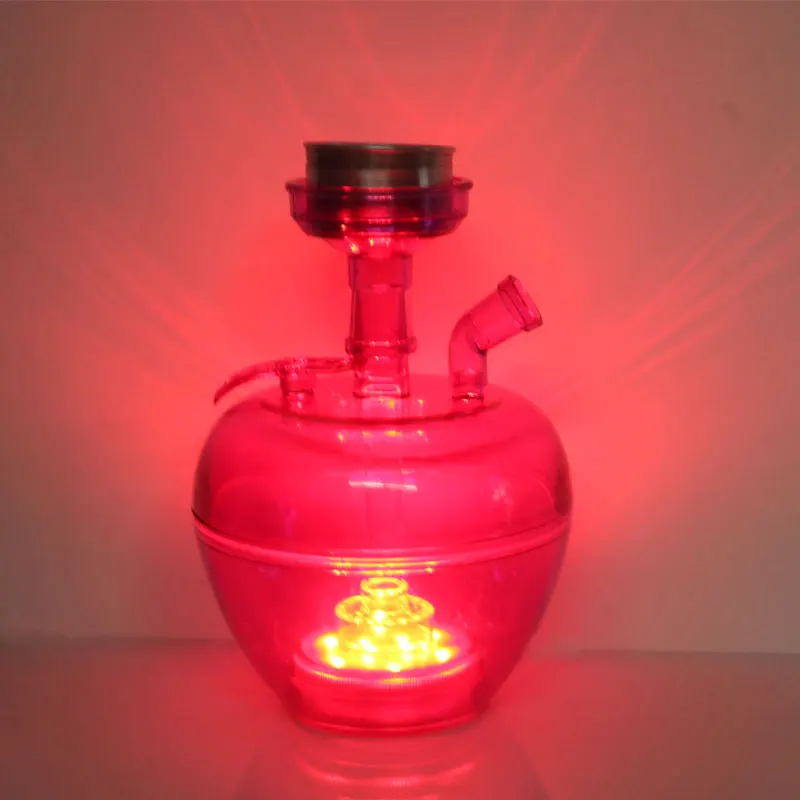 Портативная акриловая чаша кальяна с светодиодный светильник держатель для угля