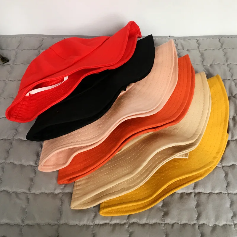 

New Bucket Hat Women Fisherman's Hats with Ears Cute Cap Children's Simple Outdoor Sunshade Caps Women's Parent-child Sun Caps