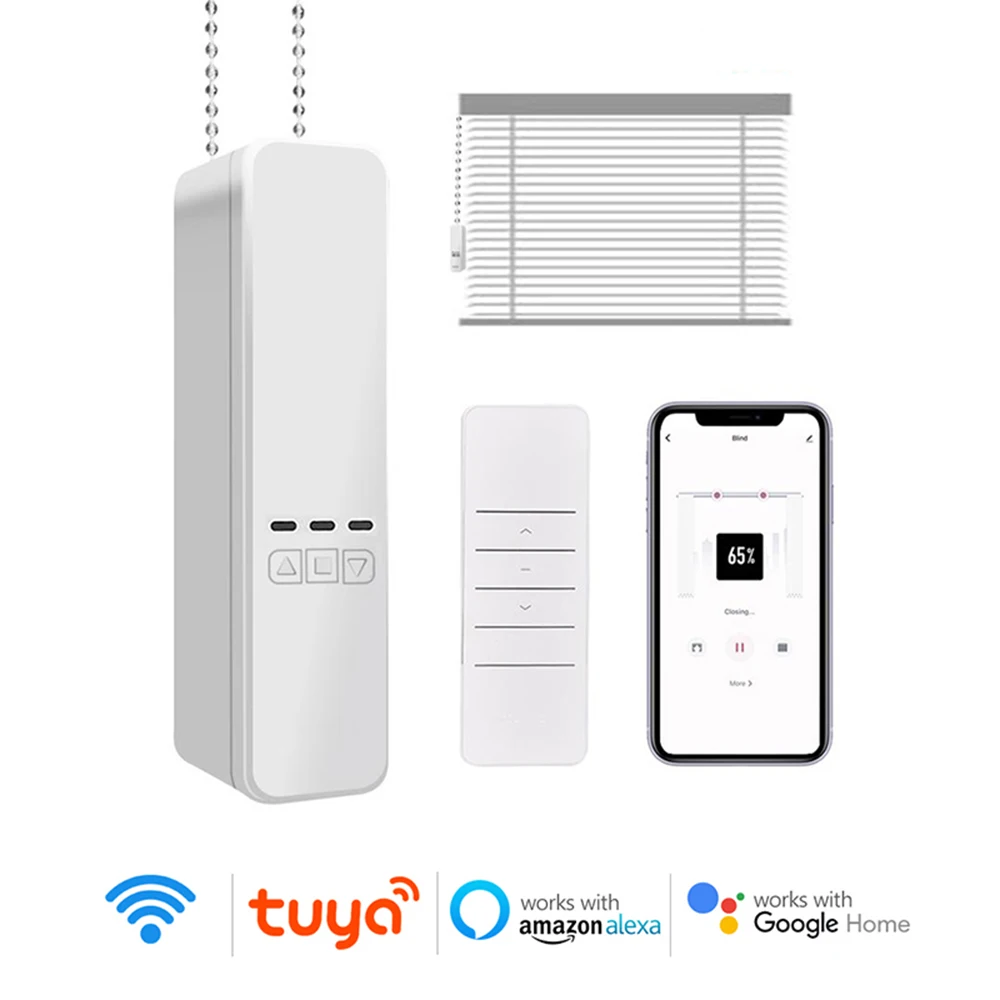 

Автоматическая Шторы Wi-Fi Беспроводной дистанционного Управление умный моторизованный цепные роликовые шторы голосовой оттенок затвора дв...