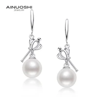 silver 925 real elegant feminine accessories earrings for womens fashion 2021 jewelry christmas ornaments beads necklace retr