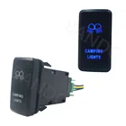 Синий светодиодный светильник, 3 А, 12 В, автомобильный кемпинговый светильник, переключатель SPST с перемычкой для Toyota FJ Cruiser 2010-2013, автозапчасти