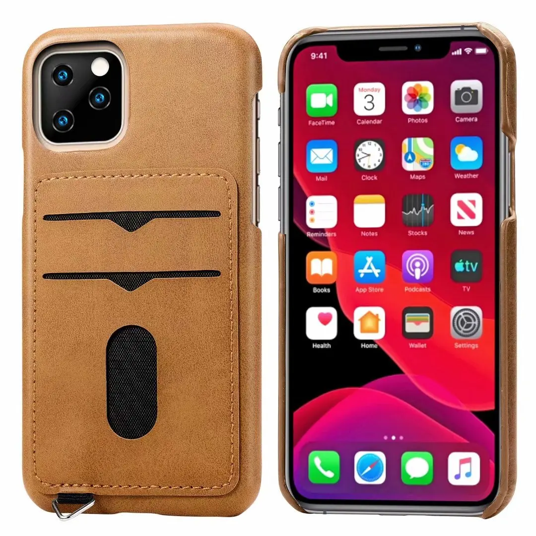 Кожаный чехол Xs max с отделением для кредитных карт iPhone X 8 7 6 Plus Xr Ультратонкий