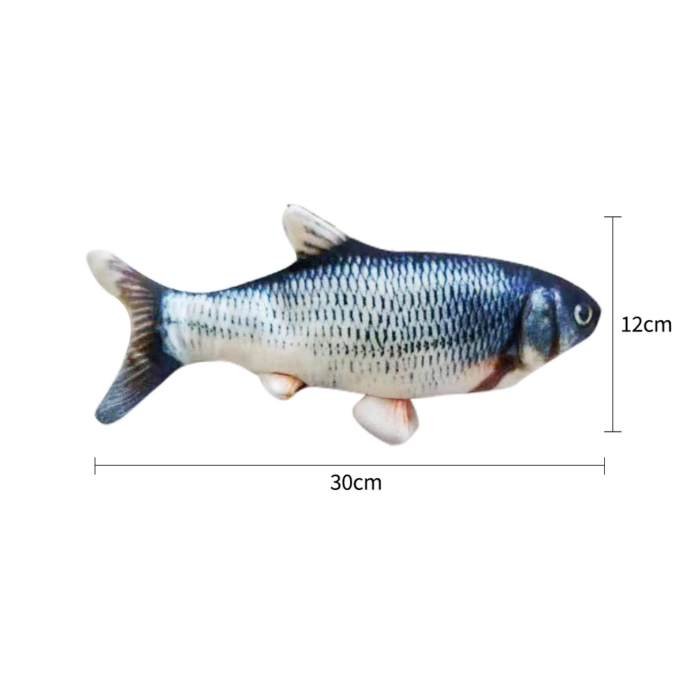 

30CM Electronic Pet Cat Simulation Fish Toy USB Charging Cat Chewing Playing Toy Biting Supplies Dropshiping #15