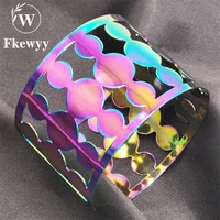 fkewyy luxury bracelets for women fashion accessories designer hollow out jewelry cuff bracelet colorful geometry luxury gothic