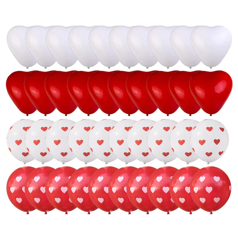 20 шт. декоративные надувные воздушные шары в виде сердца|Воздушные и аксессуары| |