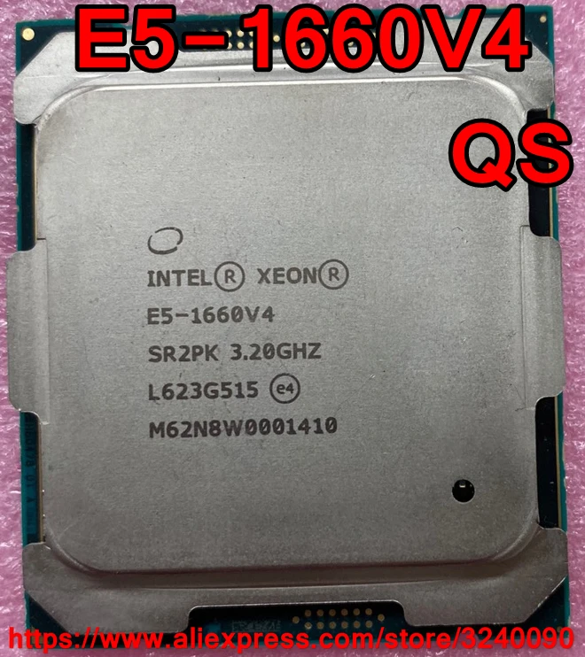 Intel Xeon CPU E5 1660V4 QS версии 3 20 ГГц 8 Cores 20M LGA2011 V4 процессор Бесплатная доставка 1660