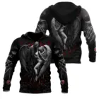 Толстовка Reaper мужская с 3D-принтом черепа ангела и демона, повседневный Свободный пуловер в стиле унисекс, уличная одежда, весна-осень