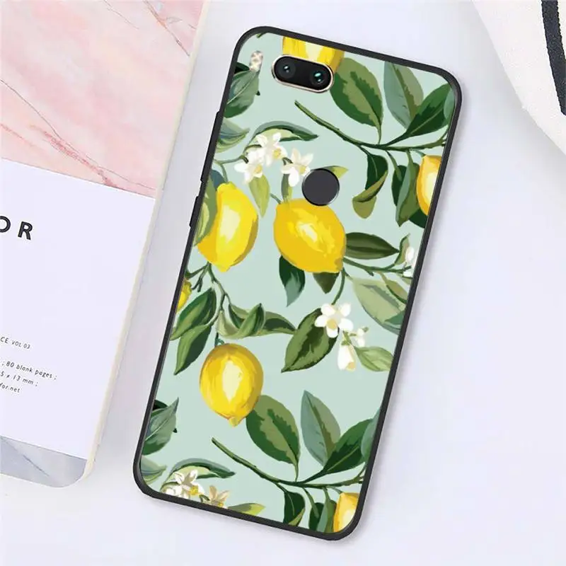 

lemon summer fruit food Phone Case For Xiaomi Redmi note 7 8 9 t k30 max3 9 s 10 pro lite Luxury brand shell funda coque