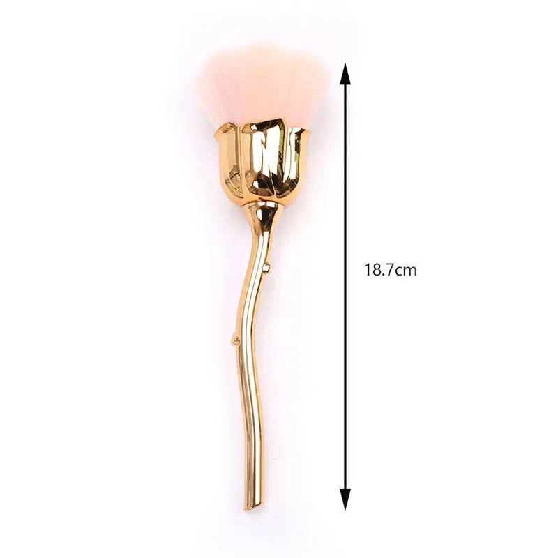 

1pc Rose Head Brush Nail Art Dust Brush For Manicure Rose Fashion Blush Brushes