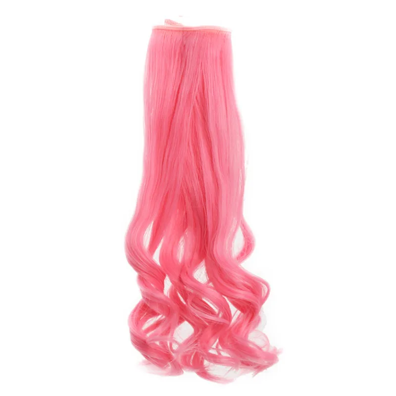 1 шт. 25*100 см волнистые кудрявые синтетические волосы вьющиеся яркие цвета красный