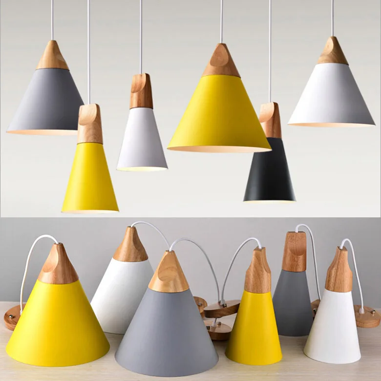 Современный светодиодный подвесной светильник в скандинавском стиле цветной