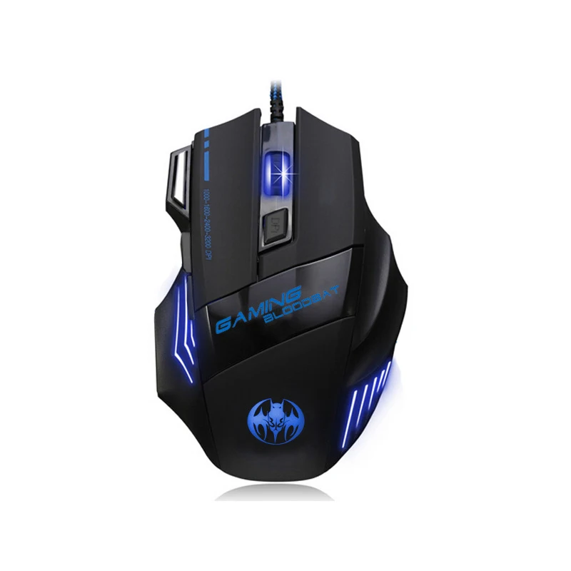 

2018 Hot Professional Mouse 5500 DPI 7 Button LED Optical USB Wired Gaming Mouse For QCK DOTA2 World Of Tanks Pro Gamer INGT