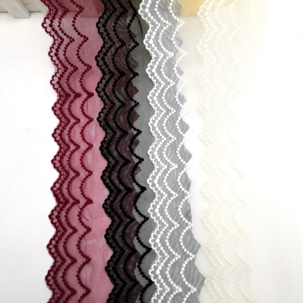 Тюль Вышивка кружево планки белый черный тюль кружева 3D цветок полиэстер