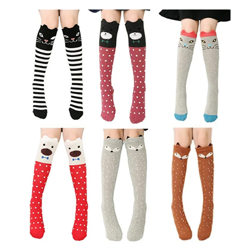 1 пара носков детские гольфы для маленьких девочек Гольфы с милыми мультяшными