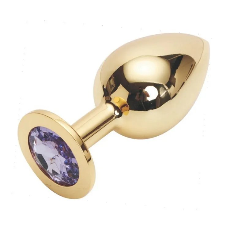Анальная пробка из нержавеющей стали золотого цвета ювелирные изделия с