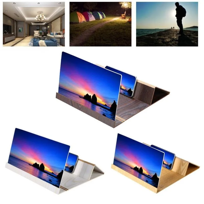 Усилитель экрана HD 3D увеличитель телефона лупа со складным держателем усилитель