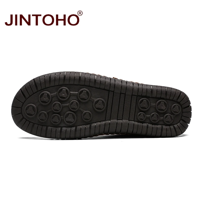 JINTOHO/мужские зимние ботинки из натуральной кожи; модная мужская обувь из натуральной кожи; мужские кожаные ботинки; мужские зимние ботинки; мужские ботинки