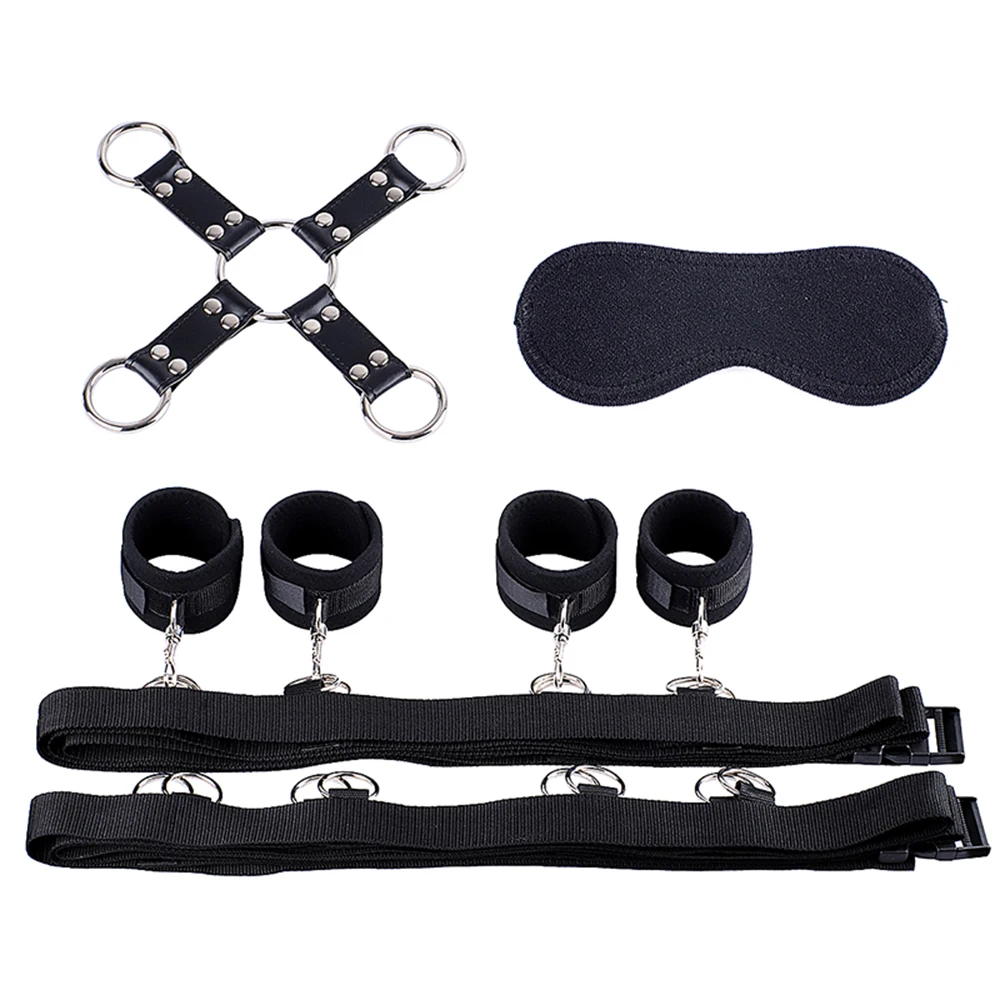 Комплект БДСМ секс бандаж SM наручники эротические игрушки для взрослых пар 3 шт.