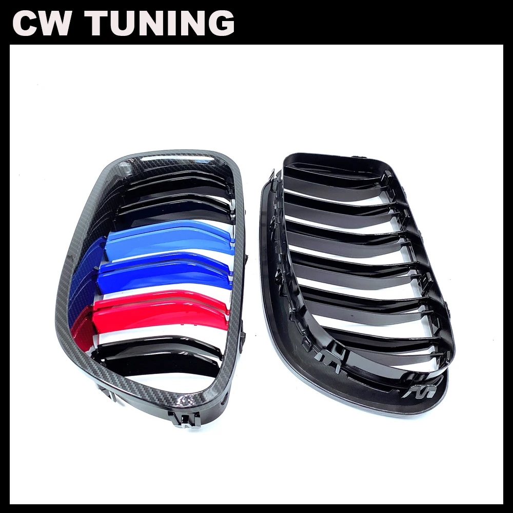 

Carbon Front Grill For Bmw F20 F22 E46 E90 E92 F30 F34 F32 G30 E39 E60 F10 E84 F48 X3 X4 X5 X6 F06 F12 F01 F07 Dual LInes Grills