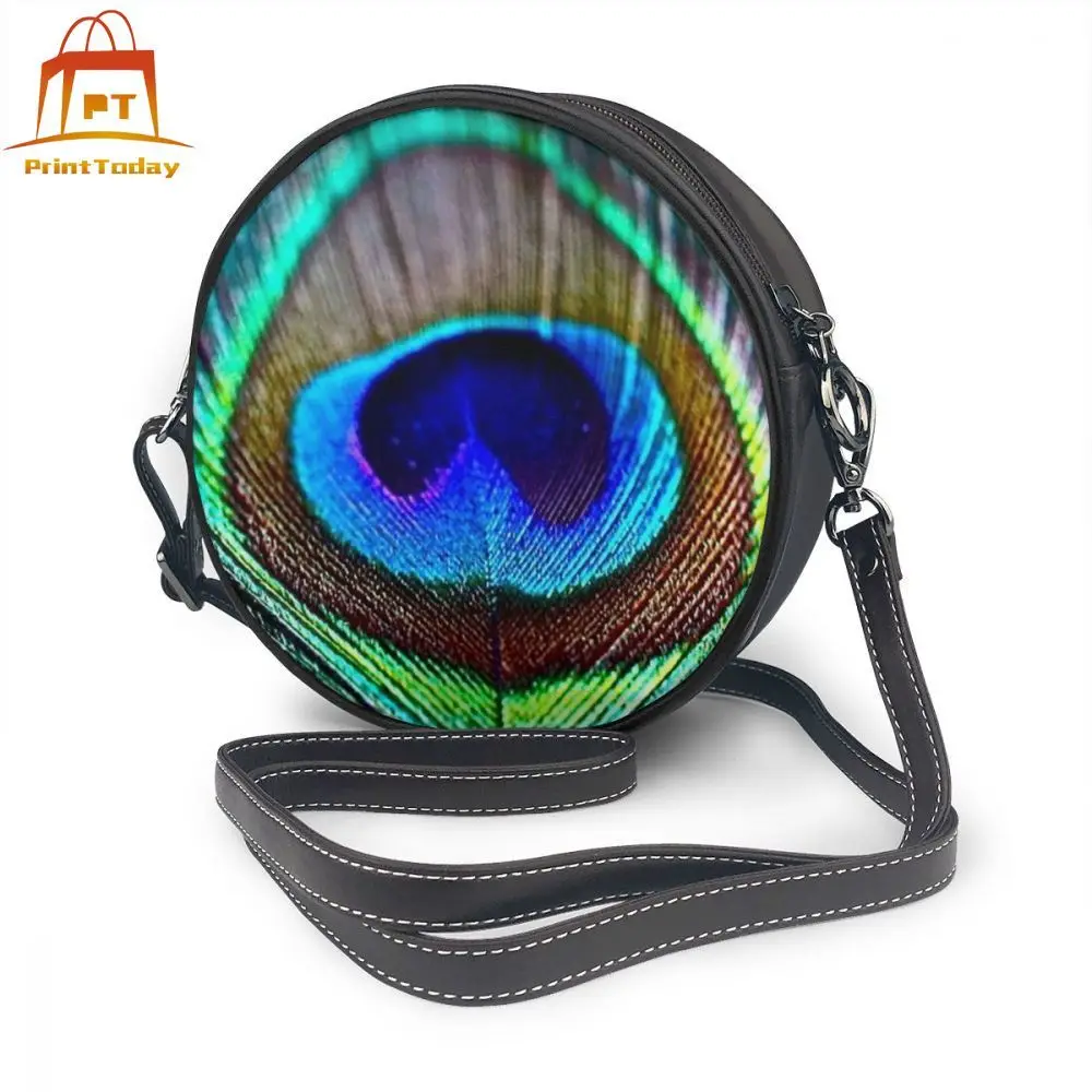 

Павлин сумка на плечо Павлин кожаная сумка для подростков трендовые женские сумки принт Тонкий Высокое качество женский круглый кошелек