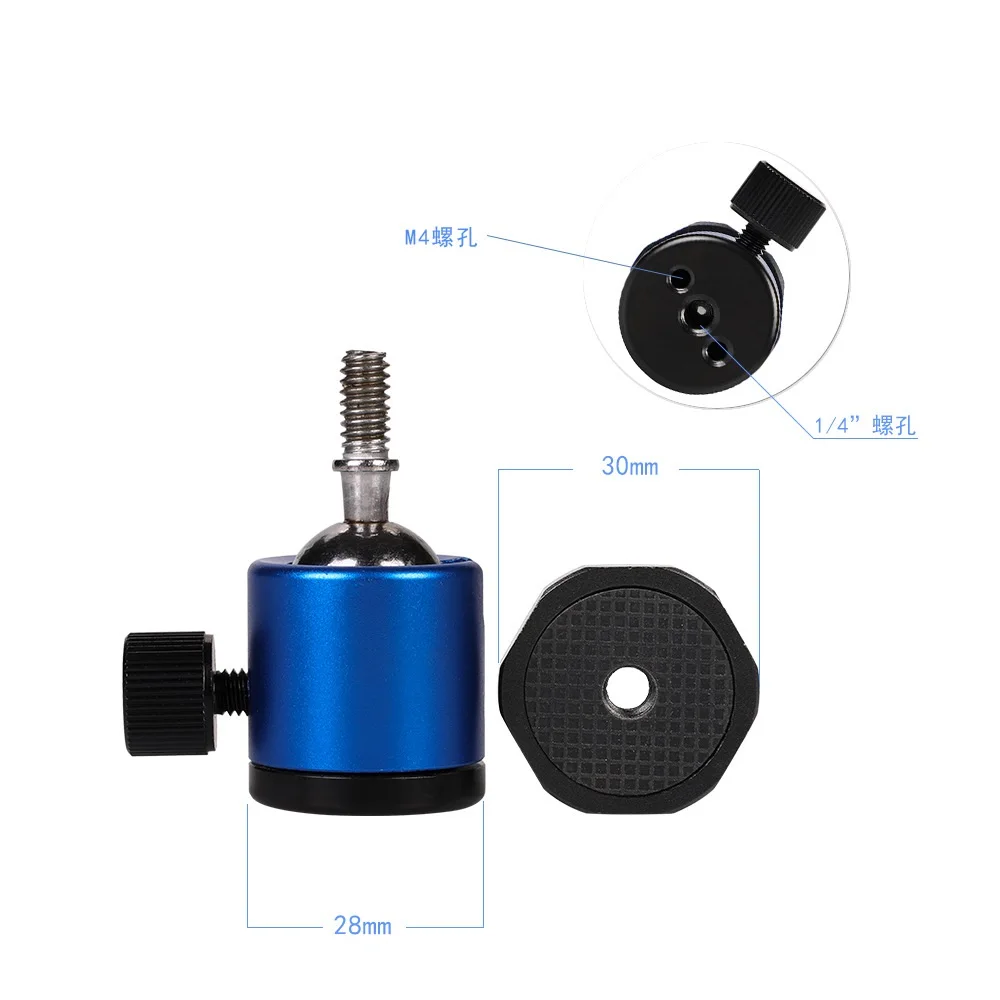 TiYiViRi Mini Ball Head 1/4&quot Mount for Camera Tripod ballhead Nikon Canon DSLR Dsr Stand camera tripod|Штативные головки| |