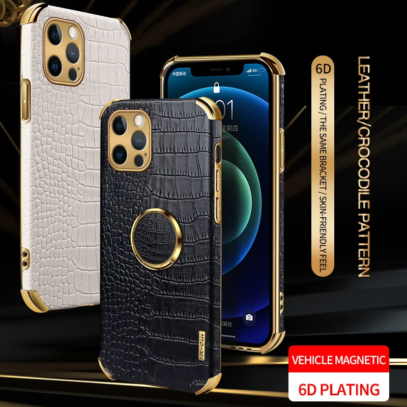 Crocodile pattern Leather Holder Case For iPhone 11 12 Pro Max XR X XS Max 7 8 Plus Case For iPhone 12 Mini SE 2020 Phone Cover