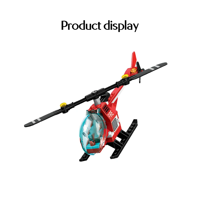 969 шт. полицейский пожарная станция пожарный цифры вертолет кирпичи город модель