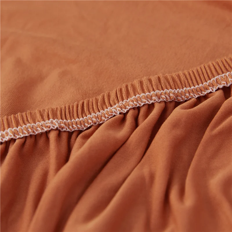 

Orange Solid Color Sofa Cover for Living Room Funda Sofa All-inclusive Polyester Modern Elastic Corner Couch Slipcover 45009