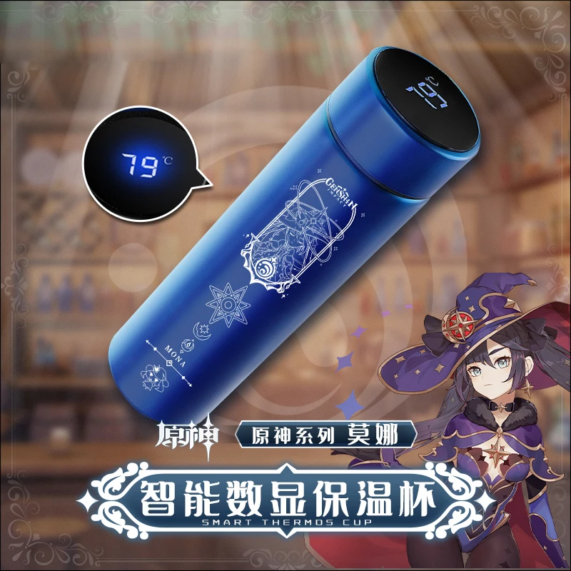 

Game Genshin Impact Astrologist Mona Megistus Stainless Steel Vacuum Cup Thermos Cup Water Bottle Student Prop
