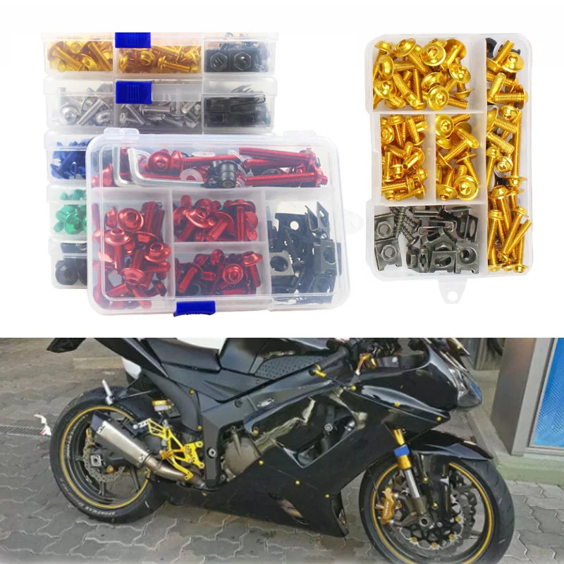 

Motorcycle Screws Nuts Kit Set Accessories For KAWASAKI ER6N Z800 VERSYS 1000 Z1000 2008 ZX10R 2016 NINJA 250R ZZR 1100