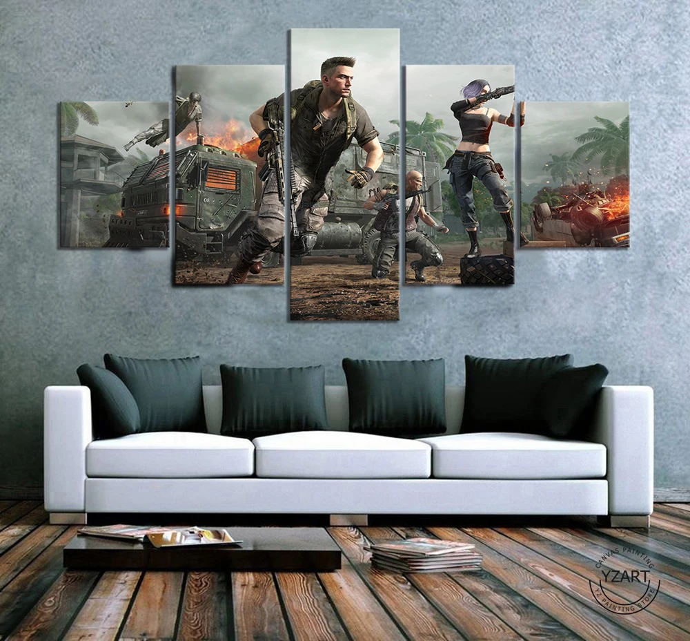 

5 шт. пабов-истребитель игры FPS игры постер мультфильм рисунок фотографии Wall Art Для Декор в гостиную