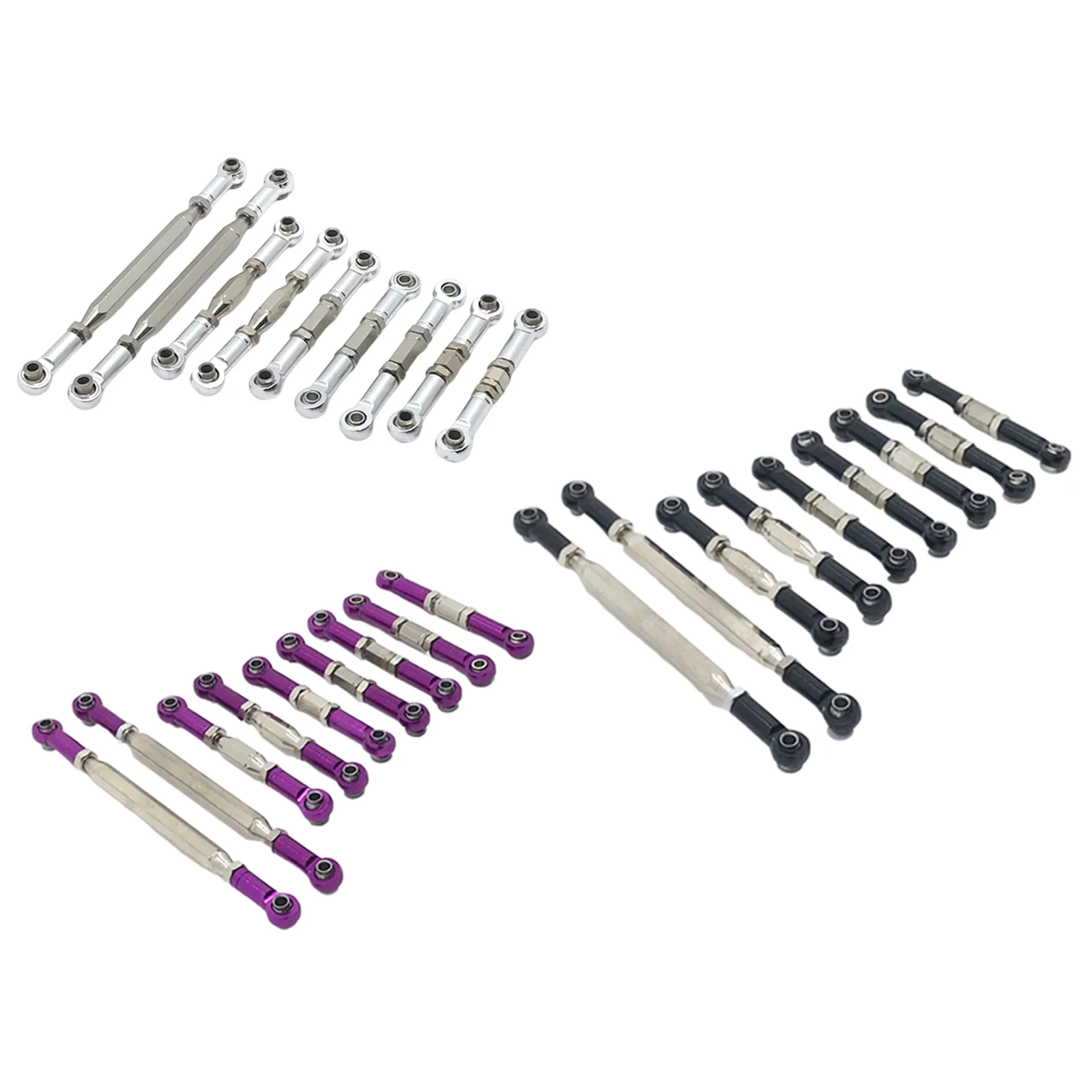 

1/12 RC Car Spare Parts Upgrade Adjustable Metal Steering Linkage Pull Rod Sets for Wltoys 12428 12423 FY-01