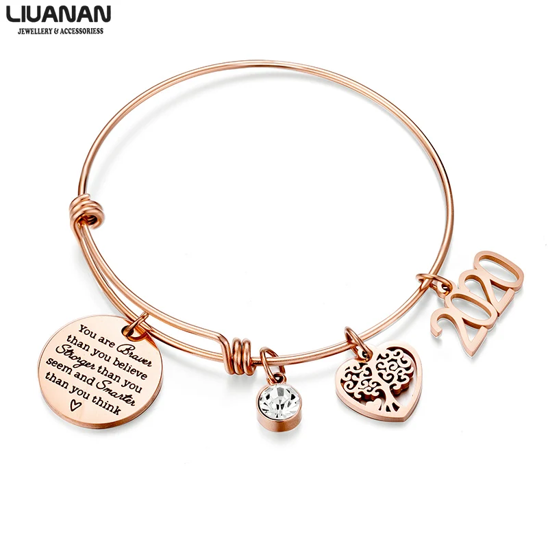 Женский браслет из нержавеющей стали с подвеской Древо жизни модные ювелирные