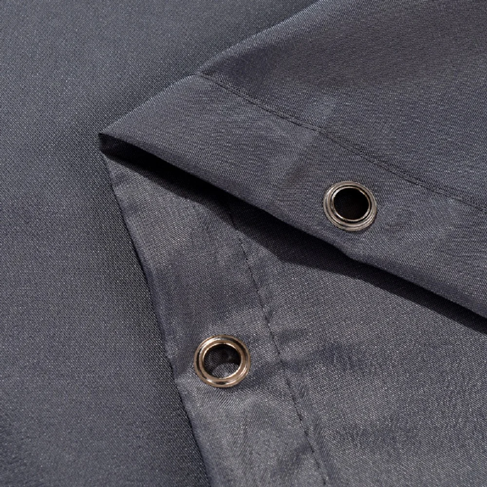 Набор водонепроницаемых занавесок для душа с 12 крючками однотонная серая