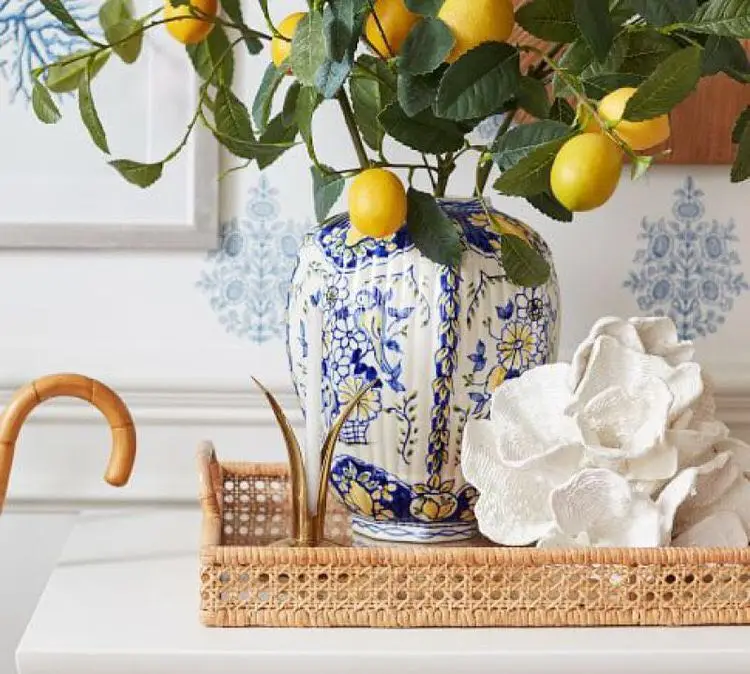 Декоративные лотки ручной работы многоугольный ротанговый лоток с ручкой|Лотки