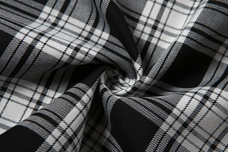 

Vintage Black Plaid Mini Skirt Women Fashion High Waist Office Lady Party Side Zipper Skirts Mujer 2021 Clothing