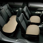 Чехол для автомобильного сиденья из льняной ткани, Всесезонная Передняя льняная подушка, дышащий защитный коврик, протектор для автомобильных сидений, автомобильные аксессуары