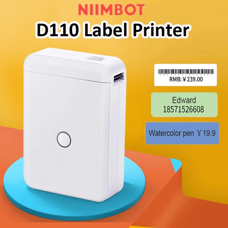 

Niimbot D110 Label Maker Bluetooth Price Tag Planner Sticker Portable Pocket Mini Thermal Label Printer Home Office Use Printing