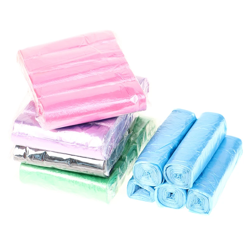 

PE 5 Rolls 100Pcs Household Disposable Trash Pouch Kitchen Storage Garbage Bags Waste Bag Plastic Cleaning Bag