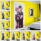 Самоклеящиеся дверные обои из ПВХ с супергероями Marvel, домашний дизайн, декоративная наклейка, наклейки, постеры для детской, детской комнаты, гостиной