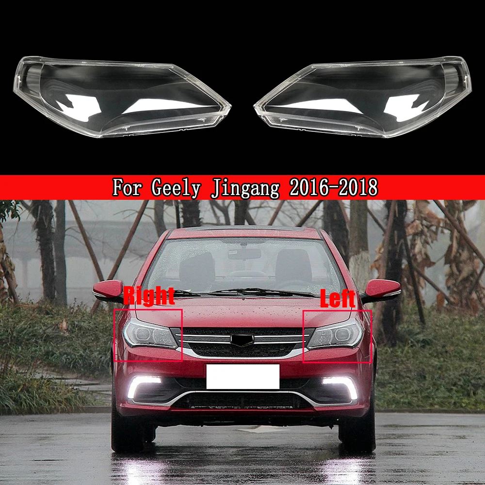

Car Headlight Cover Clear Lens Headlamp Lampshade Shell For Geely Jingang 2016-2018 Transparent Lens Glass Lamp Shade