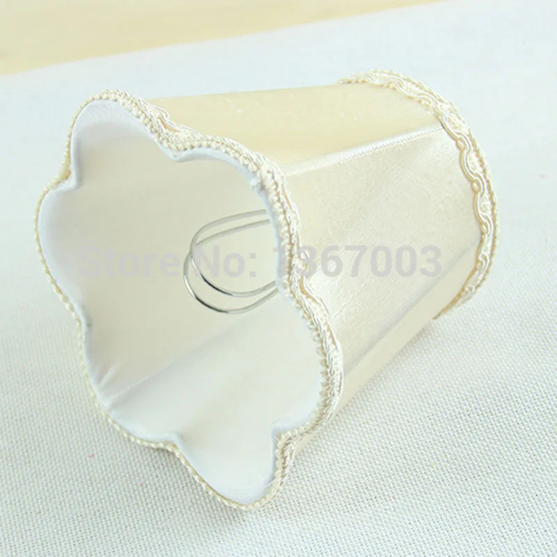 Элегантный и красивый стиль кремово-белый цвет тканевый абажур для хрустальной