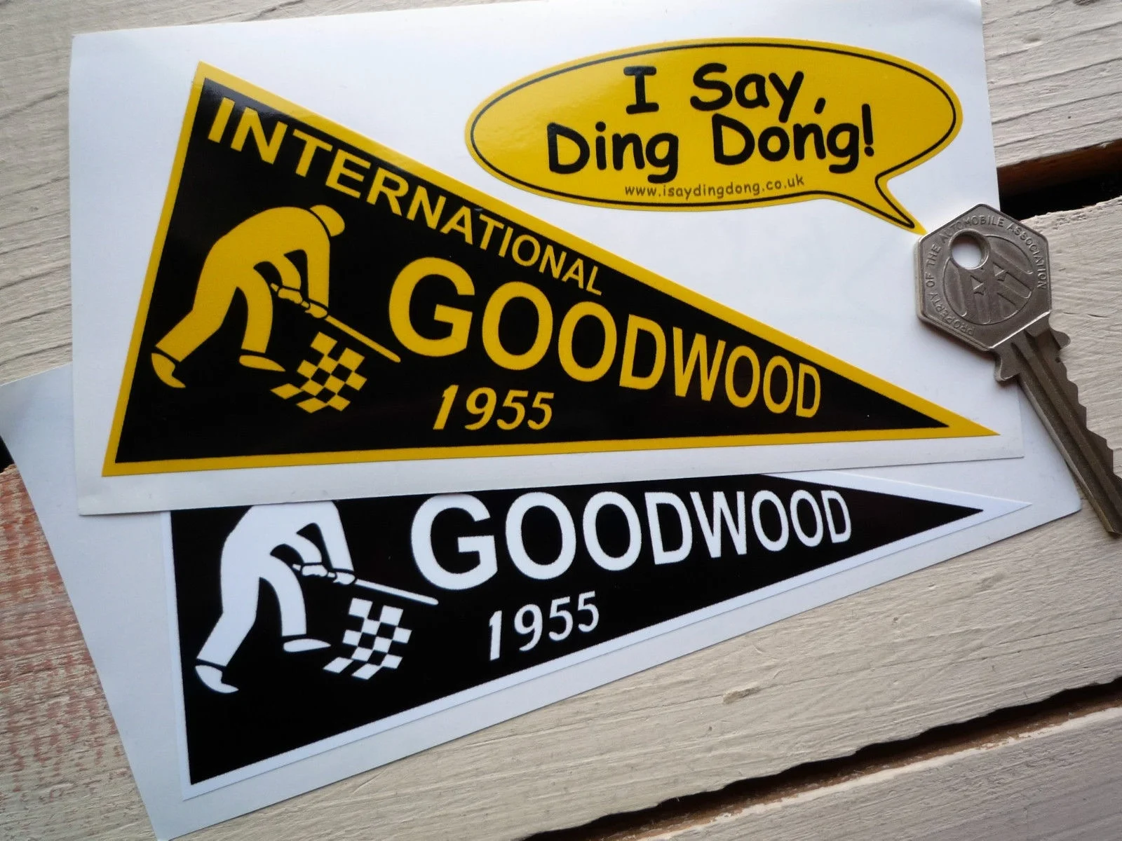 

For x2 GOODWOOD International 1955 Pennant style car sticker
